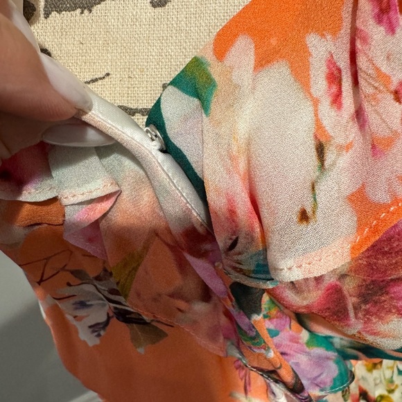 Lavender Brown Vibrant Floral Maxi Dress - Picture 6 of 8